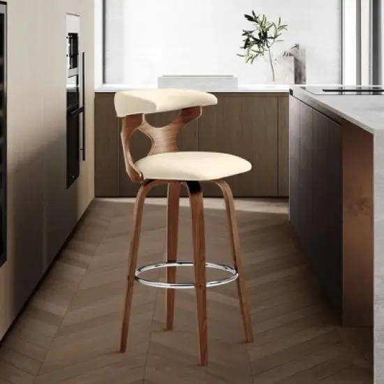 26" Zenia Swivel Counter Height Barstool - Armen Living image {7}