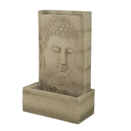 NAYSAYE Fountain Indoor Outdoor Figurine Water Feature High Sandstone Design for Garden Patio Lawn, Beige, 25"*13"*39.4" image {5}