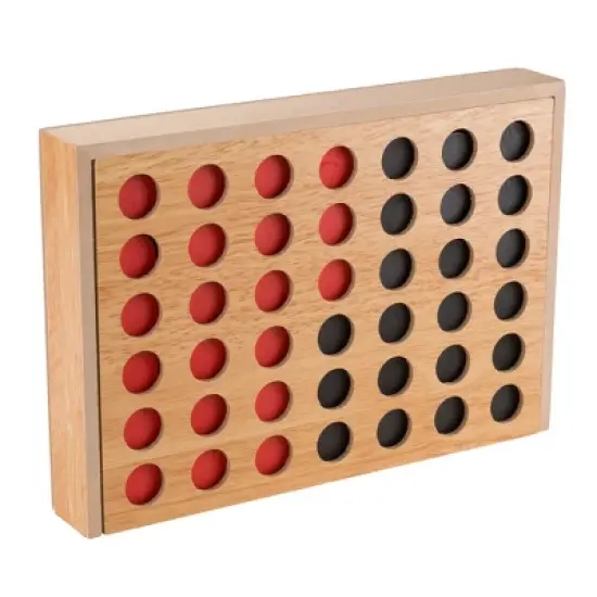 Toy Time Kids' Classic Wooden Four in a Row Game image {6}