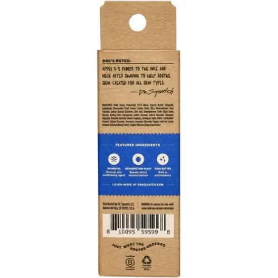 DR. SQUATCH Men's Natural Soothing Post Shave - Fresh Falls - 2.5 fl oz image {5}