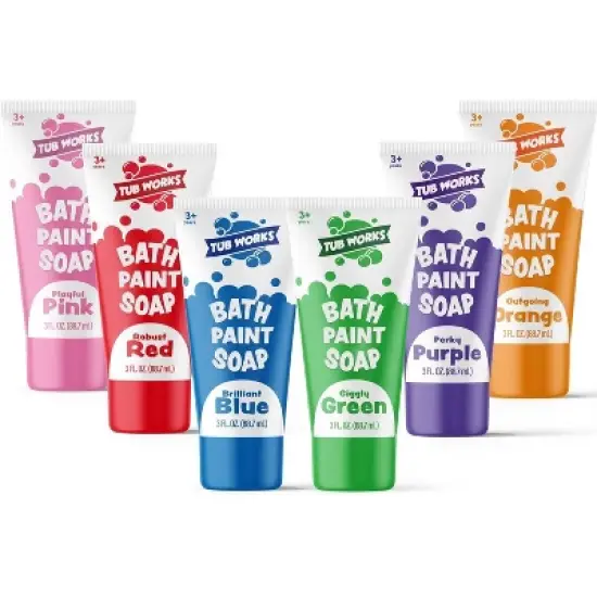Tub Works Bath Paint Soap Bath Toy, Classic 6 Pack image {6}
