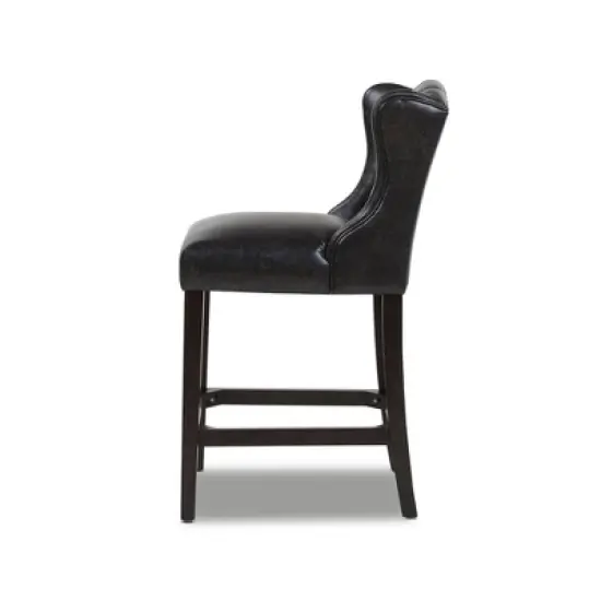 Jennifer Taylor Home Richmond 26" Armless Wingback Tufted Counter Height Bar Stool image {1}