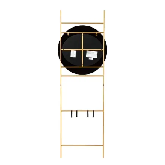 Medhurst Wall Mounted Hall and Entry Organizer - Gold - SEI image {3}