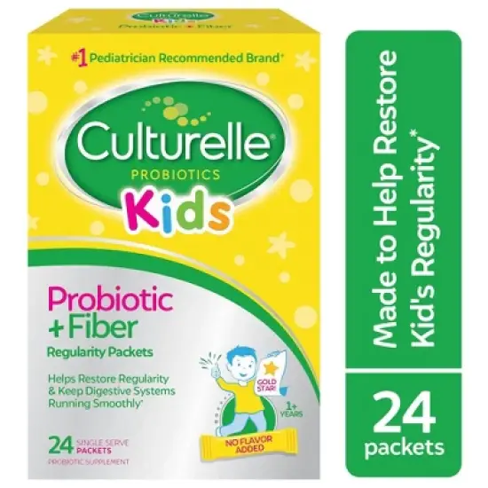 Culturelle Kids' Daily Probiotic + Fiber Packets for Restoring Regularity image {8}