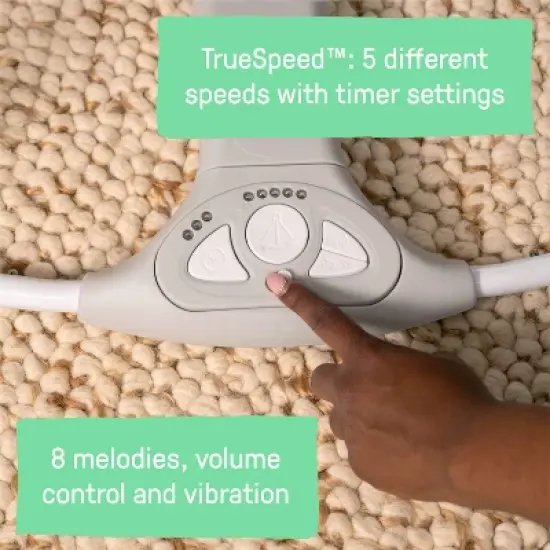 Ingenuity Swing n Go Portable Swing Removable Toy Bar - Chambray image {2}