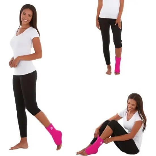 FOMI Hot Cold Ankle Foot Gel Ice Pack Wrap | Pink image {2}