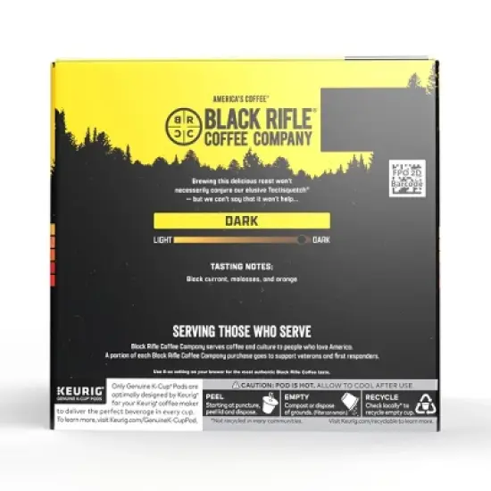 Black Rifle Coffee Company Tactisquatch Dark Roast Coffee Pods - 44ct image {1}