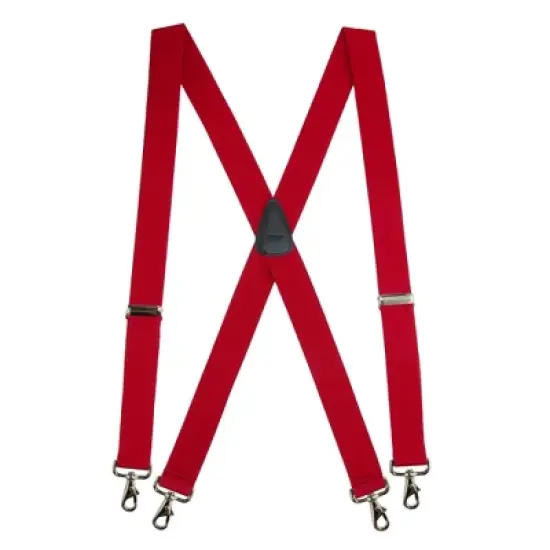 CTM Men's Big & Tall Elastic Solid Color X-Back Suspender with Swivel Hook Ends image {5}