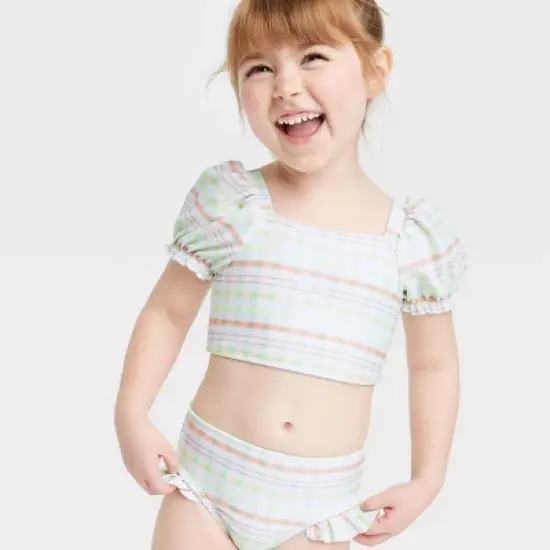 Toddler Girls' 2pc Plaid Bikini Set - Cat & Jack&trade; image {1}
