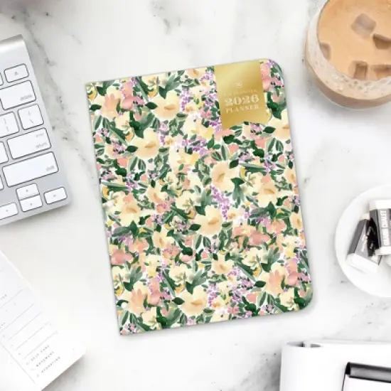 Blue Sky Day Designer Monthly Deluxe Planning Calendar 8.5"x11" Marjorie Floral Clear image {1}