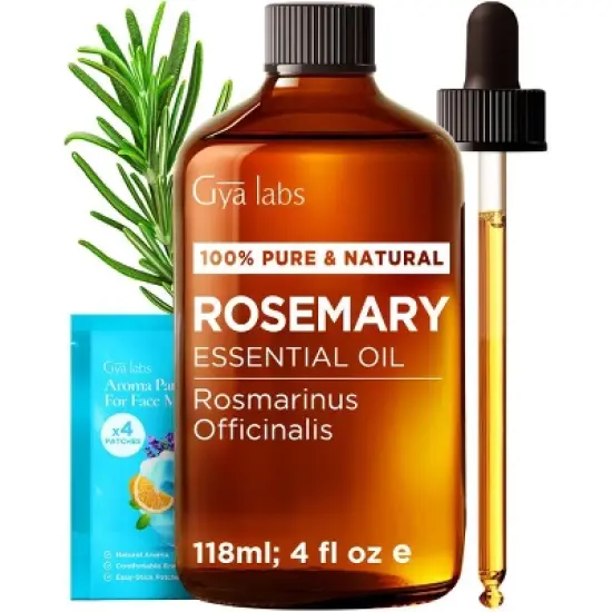 Rosemary Essential Oil (4 Fl Oz / 118 ml) -Gya LabsRosemary Oil for Hair, Scalp image {6}