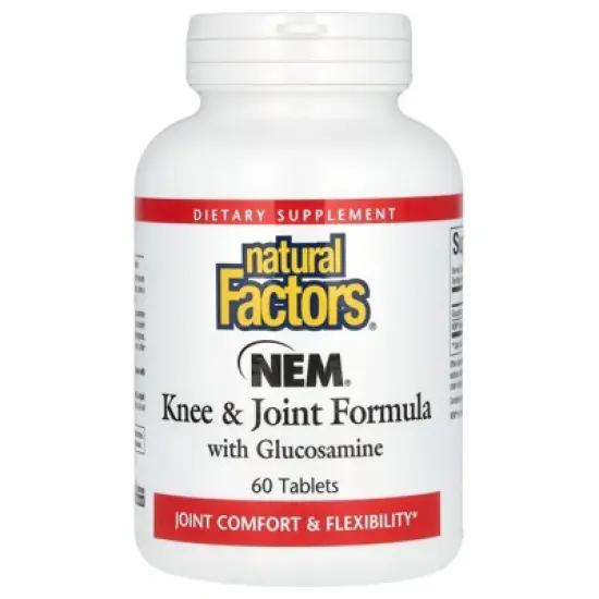 Natural Factors NEM, Knee & Joint Formula with Glucosamine, 60 Tablets image {3}