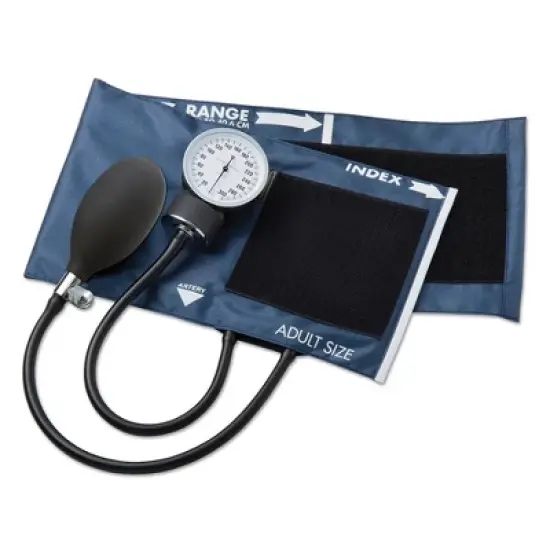 ADC Adult Cuff Arm Aneroid Sphygmomanometer Unit 2-Tubes Blue 1 Each image {5}