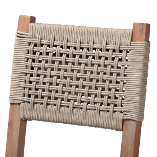 Heyna Woven Rope Mahogany Counter Height Barstool Gray/Natural - bali & pari image {5}