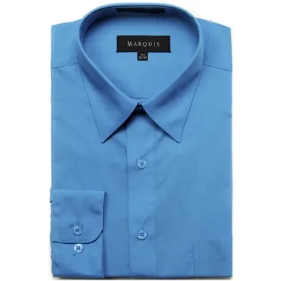 Classic Regular Fit Long Sleeve Point Collar Dress Shirt image {23}