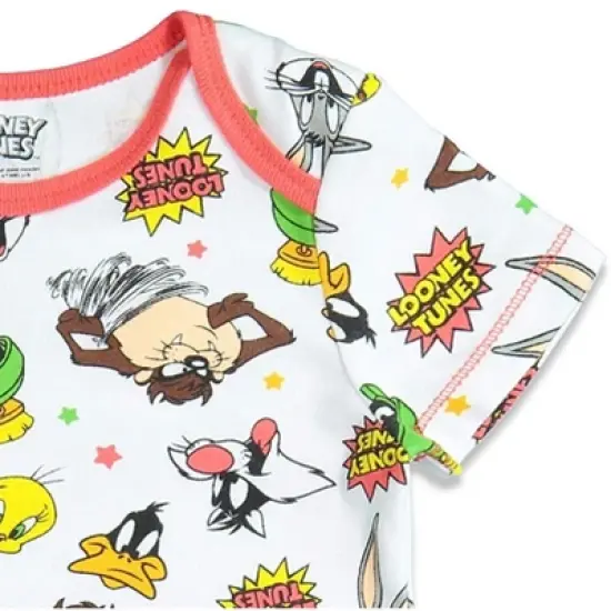LOONEY TUNES Bugs Bunny Tasmanian Devil Daffy Duck Baby 5 Pack Bodysuits Newborn to Infant image {7}