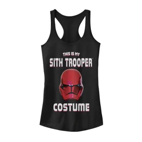 Junior's Star Wars: The Rise of Skywalker Halloween Sith Trooper Costume Racerback Tank Top image {3}