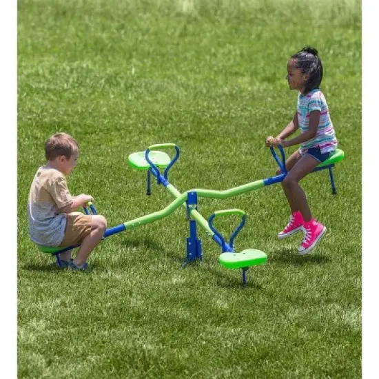 HearthSong Quad-Seat Teeter Totter Spinning Seesaw for Multiple Kids' Active Play image {6}
