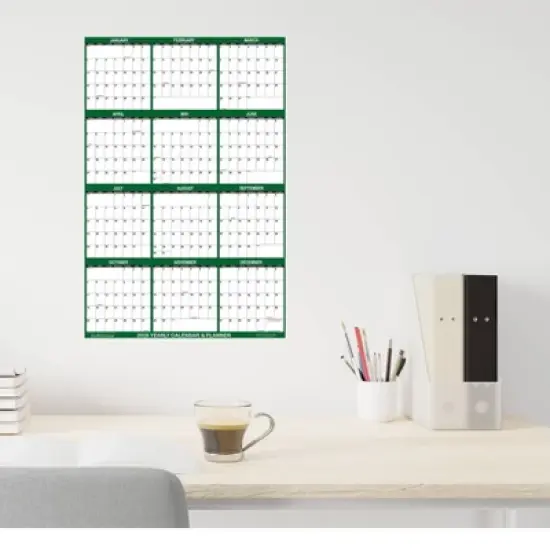 SwiftGlimpse 32"x48" 2026 Wall Calendar Green image {5}