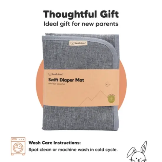 KeaBabies Swift Diaper Changing Pad, Portable Waterproof Diaper Changing Pad for Baby, Travel Changing Pad for Diaper Bag image {8}