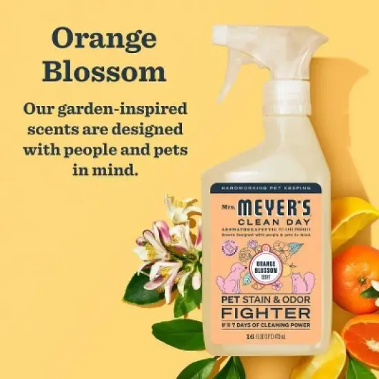 Mrs. Meyer's Clean Day Orange Blossom Scent Pet Stain Remover and Odor Fighter - 16 fl oz image {2}