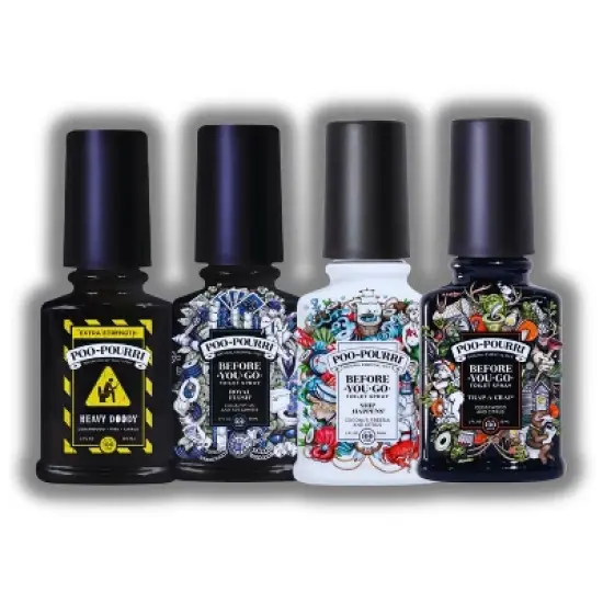 Poo-Pourri Exclusive 4 piece Variety Pack Set - Includes Heavy Doody, Royal Flush, Ship Happens, & Trap a Crap image {2}