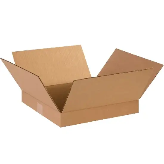 Box Partners Flat Corrugated Boxes 14" x 14" x 2" Kraft 25/Bundle 14142 image {4}