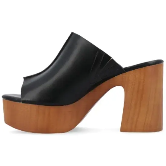 Journee Collection Womens Lorenza Tru Comfort Foam Platform Clog Open Toe Sandals image {1}