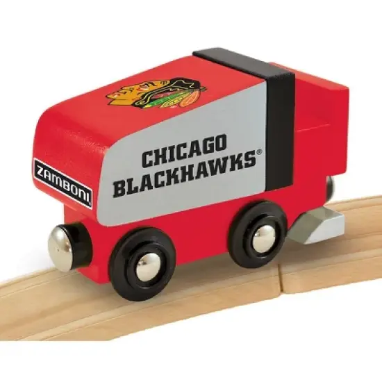 MasterPieces Officially Licensed NHL Chicago Blackhawks Wooden Toy Train Engine For Kids image {3}