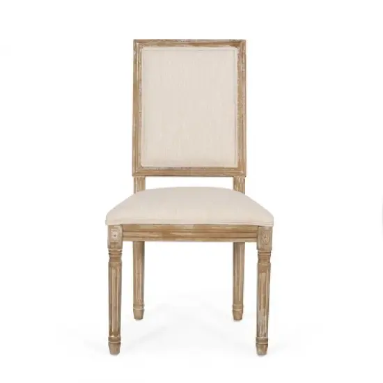 2pk Regina French Country Wood Upholstered Dining Chairs  - Christopher Knight Home image {2}