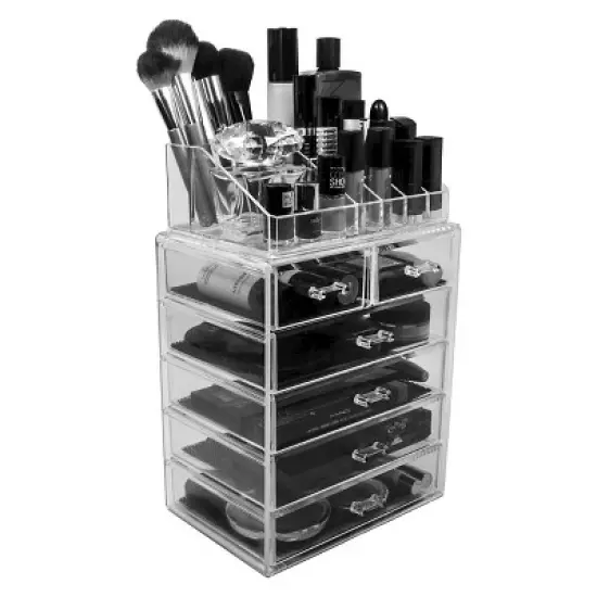Sorbus Makeup Storage Display Set - Style 2 - Clear image {4}