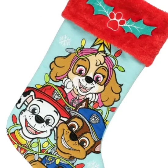 Paw Patrol - Skye, Marshall and Chase 20 Applique Christmas Stocking image {2}