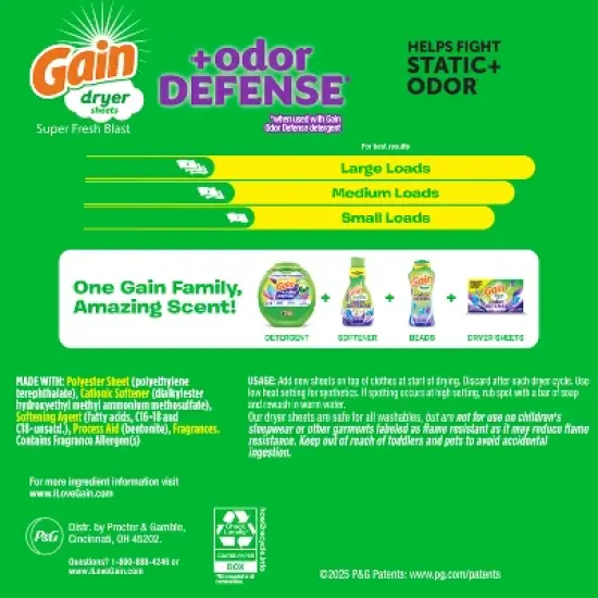 Gain Odor Defense Sheets - 240ct image {7}