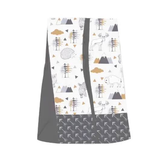 Bacati - Woodlands Forest Animals Beige/Grey 6 pc Crib Bedding Set with Long Rail Guard Cover image {7}