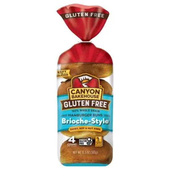 Canyon Bakehouse Brioche Gluten Free Hamburger Buns - 13.5oz image {14}