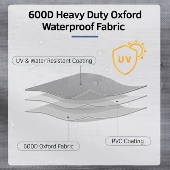 Buenhomino Rectangle Patio Furniture Cover Waterproof Outdoor Dining Table and Chair Cover Anti-UV Outside Sectional Sofa Set Covers image {2}