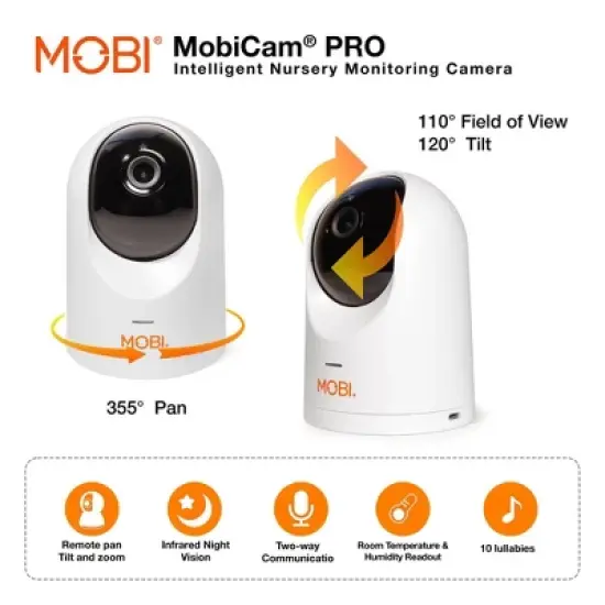 MOBI MobiCam PRO Smart Wi-Fi Pan & Tilt Camera with HD Video, Motion Tracking & 2-Way Audio image {5}