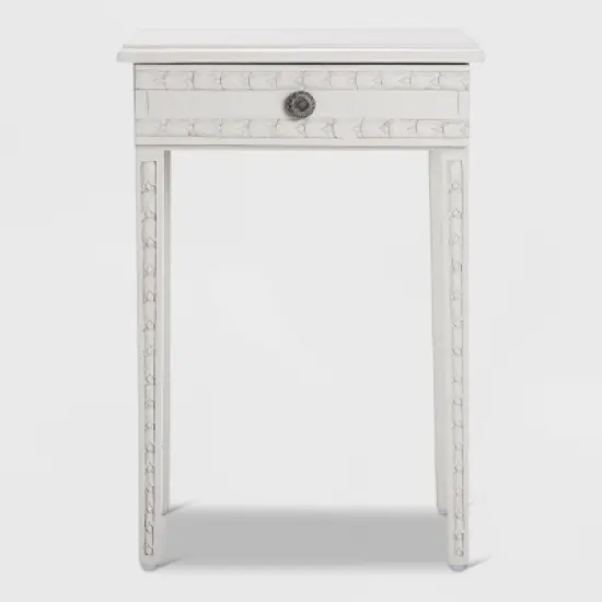 Jules End Table Nightstand with Drawer Light Gray - Adore Decor image {5}