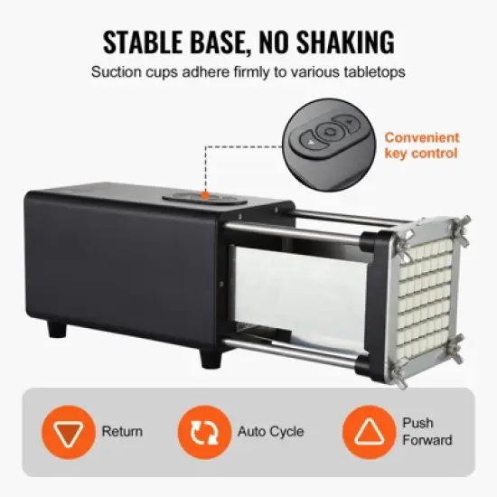 VEVOR Electric French Fry Cutter, Potato Slicer with 1/2-Inch and 3/8-Inch Stainless Steel Blades, Potato Cutter Chopper w/ Anti-slip Feet image {5}