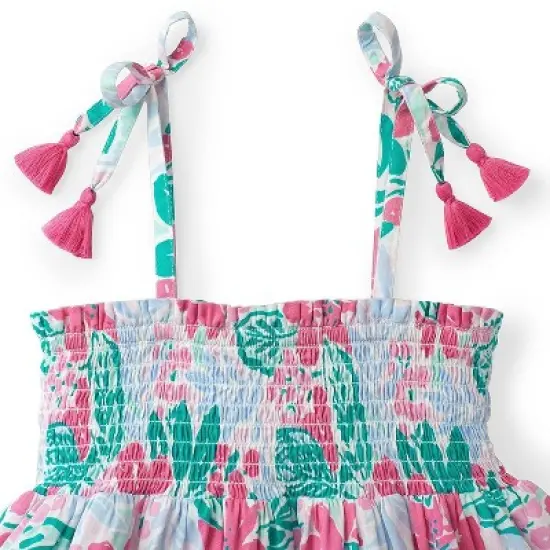 Hope & Henry Girls' Smocked Dress with Tassels, Toddler image {2}