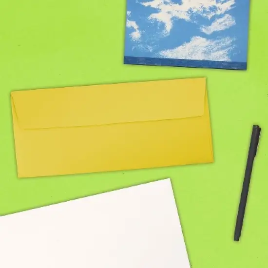 JAM Paper #10 Business Colored Envelopes 4.125 x 9.5 Yellow Recycled 15859 image {2}