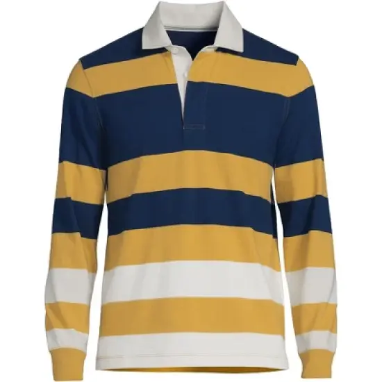 Lands' End Men's Long Sleeve Solid Rugby image {12}