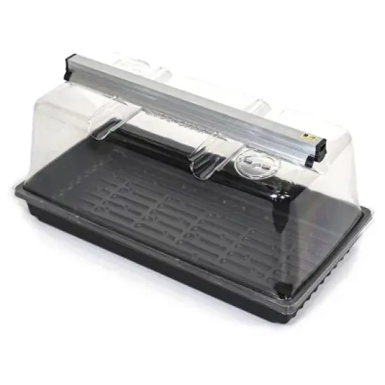 SunBlaster SL1600205 T5HO Mini Greenhouse Kit with NanoDome & Double-Thick Tray for Flower, Herbs, and Veggie Seed Starting or Plant Propagation image {1}