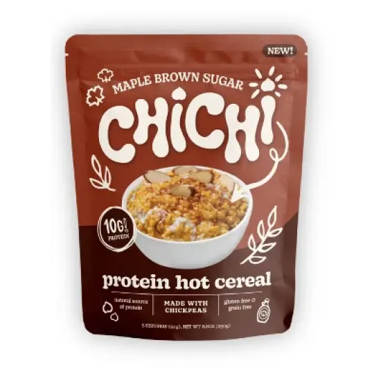ChiChi Maple Brown Sugar Protein Chickpea Hot Cereal - 8.8oz image {9}