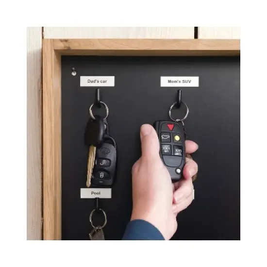 DYMO LetraTag 2pk Label Tape Cassette Black on White Plastic: Refill for Label Maker, Cassette Labels, Black Ink image {7}