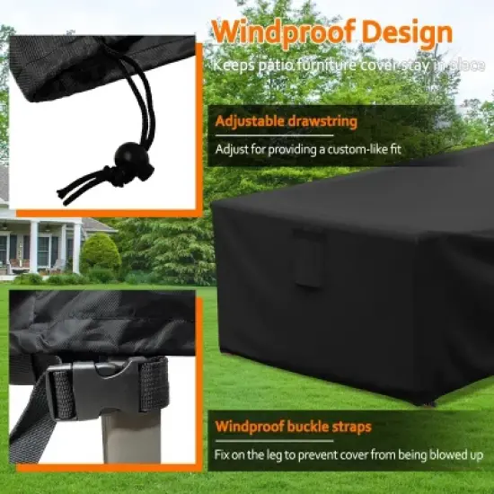 Akefit Waterproof Heavy Duty Outdoor Furniture Cover Patio Garden Protector 109 Inch image {5}