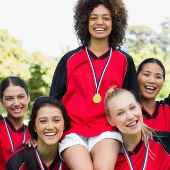 Juvale 24 Pack Gold Winner Medals for All Ages - Participation Awards with 15.3-Inch Neck Ribbon for Competitions (1.5 In) image {1}