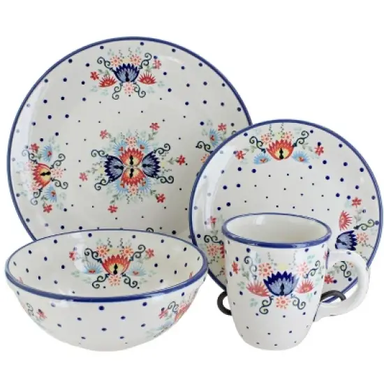 Blue Rose Polish Pottery Manufaktura Dinnerware (4PC) image {4}