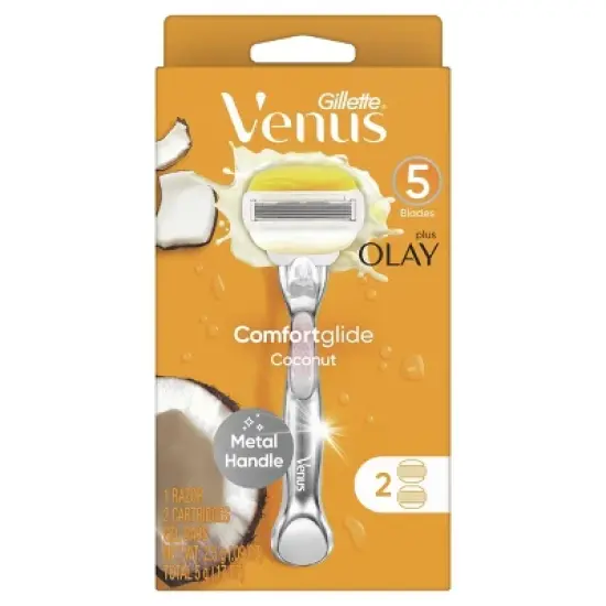 Venus Comfortglide with Olay Coconut Women's Razor + 2 Razor Blade Refills image {10}