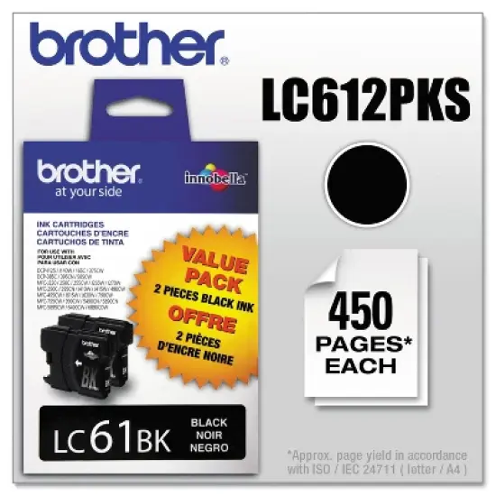 Brother LC612PKS Innobella Ink Black 2/PK image {3}